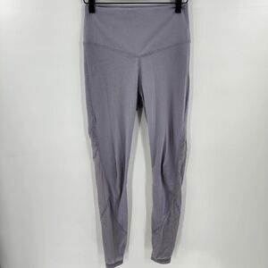 Fabletics medium purple gray leggings mesh periwinkle gym workout running